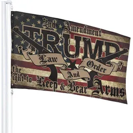 2020 2nd Amendment Flag Trump, tudo País 3x5ft Bandeiras de impressão, guarda Publicidade Nacional Outdoor Uso Indoor, transporte da gota