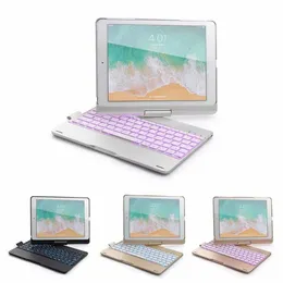 Wireless Bluetooth Keyboard Case With 7 Colors LED Backlit 360 Degrees Rotatable Cover For iPad pro 9.7" air Universal