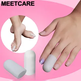 Toe 1pair luva de silicone Gel Toe Cap capa protetora para Nail Injury Cocoon bolhas calos falangeana Tratamento Foot Care