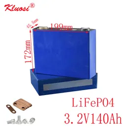 KLUOSI 4S/8S/12S/16S/20S/24S/12V/24V/36V/48V/60V/72V Batteria 3.2V140Ah LiFePO4 Per EV Marine RV Golf US EU TAX FREE