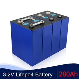 16pcs 3.2V 280Ah lifepo4 batteria al litio ferro fosfato cella prismatica solare 48V280AH 24V560Ah 12V 1120AH celle EU US TAX FREE
