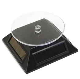360 Rotating Turn Table Plate Solar Power For Watch Phone Jewelry Display Stand MX200810