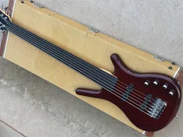 6 strängar elektrisk basgitarr med rosewood fretboard, ingen fret, krom hårdvara, aktiva pickup, erbjuder skräddarsydda