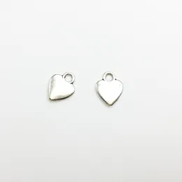 200Pcs/lot Tibetan Silver Alloy heart Pendant Charms For Jewelry Makings Bracelet Findings 10.5*13.5mm