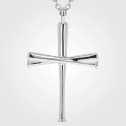 2020 Baseball Bat Cross Pendant Necklace STAINLESS STEEL ORIGINAL BAT CROSS