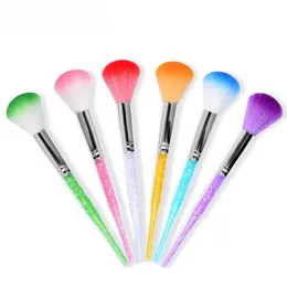 Wholesale Diamond Nail Brush Remove Dust Powder Nail Art Cepillo De Unas Dust Cleaner Manicure Cleaning Brush Nails Art Tools Nails Brush