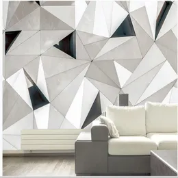 Photo geometry wallpapers Black and white abstract lines modern minimalist tv background wall mural 3d wallpaper