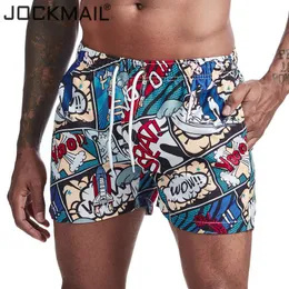 JOCKMAIL メンズ ショーツ トランクス ビーチ ボードショーツプリント花漫画水泳パンツ水着メンズ サーフィン ショーツ