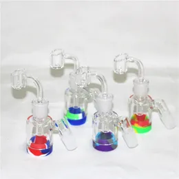 물 담뱃대 14mm 18mm 유리 재 포수 45 90 Degress Ash Catcher Bong Ashcatcher Water Pipes Glass DAB 석유 장비 Ashcatchers 흡연 액세서리