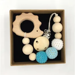 Wooden Baby Pacifier Chain Clip Babies Appease Products Anti Dropping Clips Cartoon Animal Molar Round Ball Tools Home 6 5sy G2
