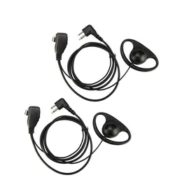 (2 pack) 2pin avançada D Forma D CLIP-EAR PTT Fone de ouvido Fone de ouvido MIC para Motorola 2 Way Radios GP88S GP300 GP68 GP2000 GP88 GP3188 C