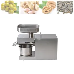 Temperature Controlled Stainless Steel Oil Press Family Small Electric Cold Pressed Automatic Peanut Coconut