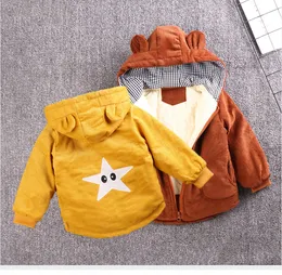 Neonate Cappotto Moda Bambini Ragazzi Giacca Invernale Cappotto per bambini Bambini Caldo cotone Capispalla Giacca neonato per abbigliamento infantile 210226