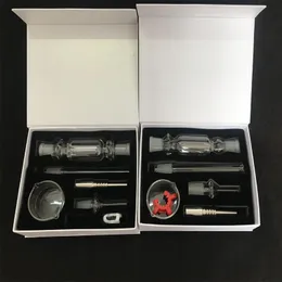 Nectar Collector smoking set with domeless quartz Nail 14mm 18mm happywater oil rigs glass tube water Pipes in stock DHL free