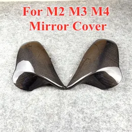 Przybył 2014-2018 Real Carbon Fiber Mirror Caps Fit dla BMW F87 M2 F80 M3 F82 F83 M4 Pokrywa boczna
