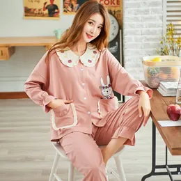 Princess Cotton Pajamas Women Women و Autumn Style Girl Loose XXXL Mostwear Set Woman Sleep Wear Cute1294Z