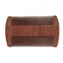 Snabb leverans anpassad logotyp Blank Amoora Wood Comb Beard Comb Double-Edged Fine-Toothed Comb10cm Length Wood Comb