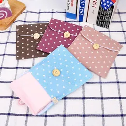 Lovely and Charming Female Period Fresh Cotton and Linen Sanitary Paper Towel Cloth Cute Sanitary Cotton Bag Aunt Towel Storage Bag