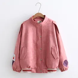 Barn kläder outwear rosa jackor student flickor mode varm corduroy huva