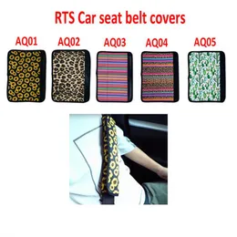 Neoprene Car Seat Belt Covers Sunflower Leopard Cactus Car Safety Seat Pad Belt Strap Shoulder Party Supplies 5 Designs BT408