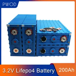PWOD 4PCS 3.2V 200ah cell NEW CALB SE200 LiFePO4 Rechargeable Batteries 12v 24V for pack EV solar battery US EU Tax-free
