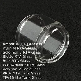 Fat Boy Replacement Bulb Glass Tube for Ammit MTL Kylin M Solomon 3 Blotto Bulk Widowmaker RTA Valyrian 2 PRIV N19 TFV16 lite Tank DHL