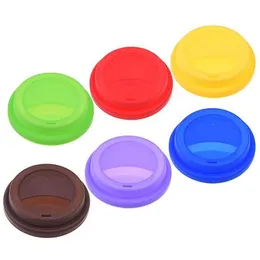 9cm Silicone Cup Lids Creative Mug Cover Food Grade Reusable Tea Coffee Cup Lid Anti-dust Airtight Seal Cover Lids Creative Mug Cover