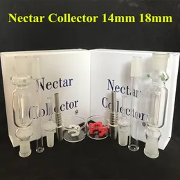 Nektar Toplayıcı Kiti Cam Sigara İpuçları Titanyum ve Kuvars Tırnak Yemeği ile 14mm 18mm Cam Boru Stok