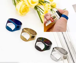 New Portable Finger Ring Bottle Opener Colorful Stainless Steel Beer Bar Tool Bottel Favors Free Shiping WCW999