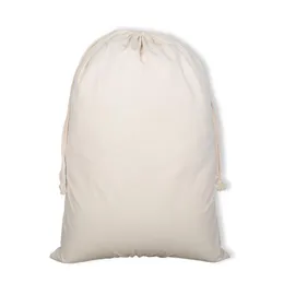 Sublimation Santa Bag Stora Santa Presentkassar tomma barn Personlig Julpåse Drawstring Santa Sack Home Festival Supplies SN1877