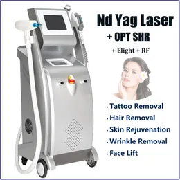 Super hair removal laser tattoo remover machine IPL Nd yag Elight lasers skin rejuvenation RF tightening face lift equipment
