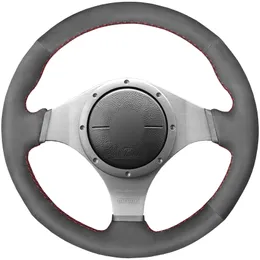 Black Suede DIY Car Steering Wheel Cover for Mitsubishi Lancer Evolution 8 VIII 2003-2005 Lancer Evolution 9 IX 2005-2007