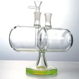 New Heady Water Glass Bong Showerhead Perc Klein Oil Dab Rigs Recycler Glass Pipes 14mm Female Joint With Bowl XL-2061