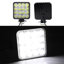 10 sztuk / partia Mini 48W Light Working 3.3inch White Yellow Green LED Light Light Beam16led Square Off-Road Lamp Light Truck ATV Jeep SUV 12 V 24 V F