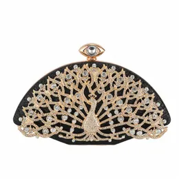 New- diamond peacock bling dinner purse mini phone wallets dress bags drop shipping MN1530
