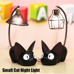 Resin Cat Animal Night Light Ornaments Home Decoration Gift Small Cat Nursery Lamp Breathing LED Night Light