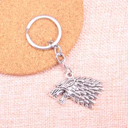Ny nyckelring 32*44mm Ice and Fire Dire Wolf Pendants Diy Men Car Key Chain Ring Holder Keyring Souvenir Jewelry Gift