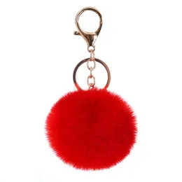 Schlüsselanhänger, Schlüsselbänder, 37 Farben, 8 cm, imitiert Kaninchenfell-Kugel-Schlüsselanhänger, Pom-Auto-Schlüsselanhänger, Handtaschen-Schlüsselanhänger, flauschiger Schlüsselanhänger aus künstlichem Kaninchenfell, 97S2