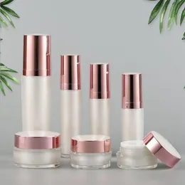 Pink 15ml 30ml 50ml 100ml lotion bottle cream bottle face cream sub-packing press bottle