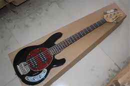 Gratis frakt Högkvalitativ Maple Fingerboard Music Man Stingray 5 Cherry Burst Electric Bass med 9V Batteriförstärkarkrets