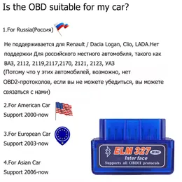 OBD2 ELM327 V1 5 Scanner PIC18F25K80 Adattatore Bluetooth V 1 5 ELM 327 Mini Scanner Strumento diagnostico OBD 2 Auto Scanner274t