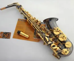 Serie 54 Modell Svart guld Alto Eb Tune Saxofon 54 Modell e Flat Sax Med Case Munstycke Professionell Fri frakt