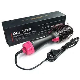 Secador de ar Estilo de um passo Volumizer escova endireitando o pente de ferro quente elétrico 3 em 1 ferramenta de massagem de cabelo