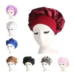 Night Sleep Hat Hair Care Cap Women womens durags hats durag Satin Bonnet cap Silk Head Wrap Hair Loss Caps Accessories 2020