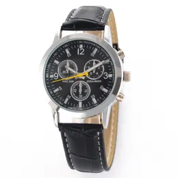 2020 Men Sport Watches Leather Band Quartz Watch Mens Watches No Brand Watch Gift Relogio Masculino Cheap Dropshiping308L