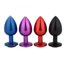 Anal Sex Metal Butt Plug With Jewelry Erotic Toy Crystal Jewelry Anal Plug for Men/Women JJD2225