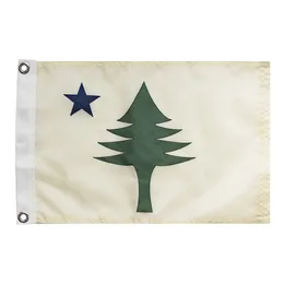 Flaga Maine, Niestandardowe wiszące Krajowe 80% Krwawiący Cyfrowe Single Side Druk, Reklama Wolność USA, Darmowa Wysyłka