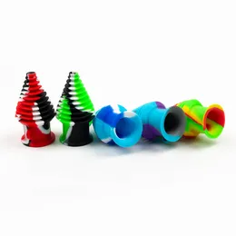 Colorful Mouthpeace Silicone Filter smoking hookah tips for quartz banger beaker bong water pipe glass pipes