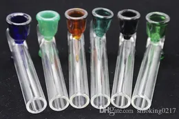 Ångrullar Glass Handrökning Pipe Tobakskedrör torr örtglasrör med rökskål