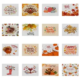 Thanksgiving-Tischset aus Baumwolle und Leinen, 32 m x 42 cm, Herbst, Happy Thanksgiving, Türkei, einseitig bedrucktes Tischset, Hotel-Restaurant-Tischset